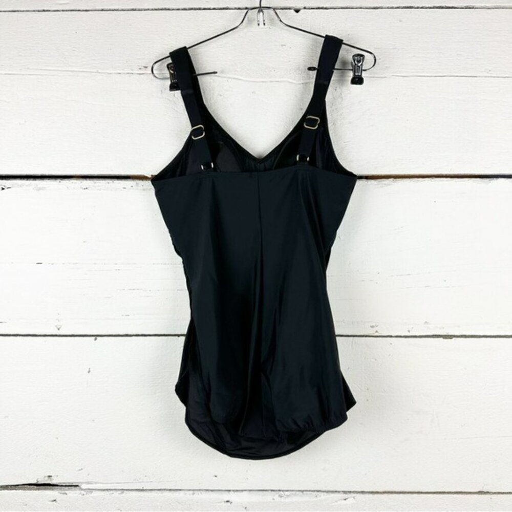 Lands end Slender V-Neck Tummy Control Skirted One Piece Swimsuit size 10 - Picture 5 of 5